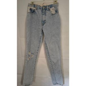 Vintage Acid Wash Dakota Blue Embellished Mom Jeans Juniors Size 9 see images